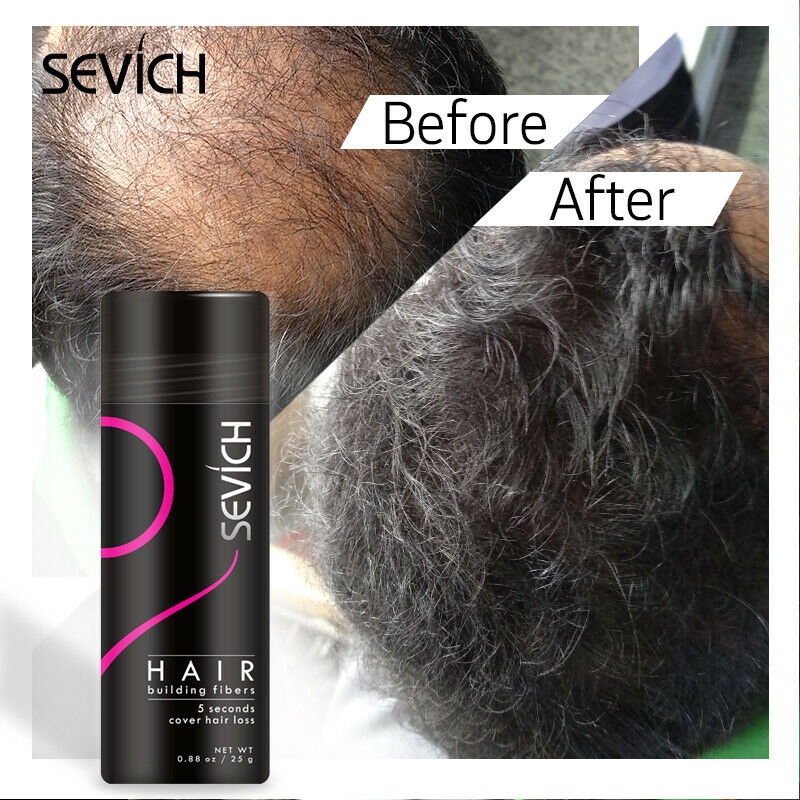 SEVICH Hair Fibers Hair Loss Building Fibers 25Gram - Penebal Rambut Botak 100% Perawatan Rambut pria/wanita