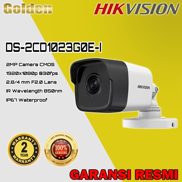 HIKVISION DS-2CD1023G0E-I H.265+ IPCAM IP Camera 2mp CCTV Wifi Outdoor