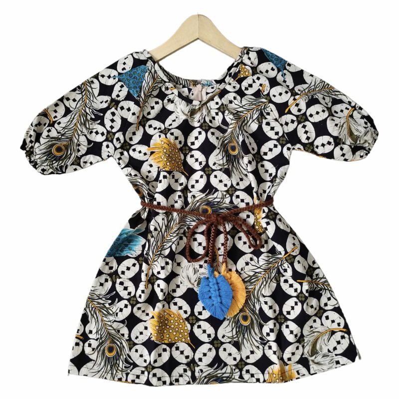 JUNIOR DRESS BATIK KATUN PREMIUM / DRESS BATIK ANAK PEREMPUAN