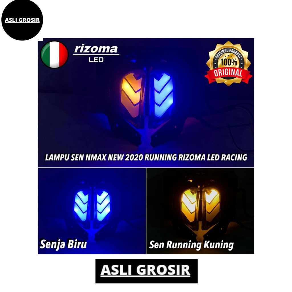 Lampu Sein Sen Depan Running Yamaha Nmax New 2020 Rizoma LED Racing Original Biru Kuning