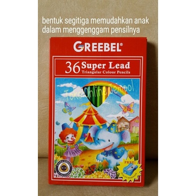 

ATK41GB 36 warna Pensil Warna Segitiga Triangular SuperLead GREEBEL SD