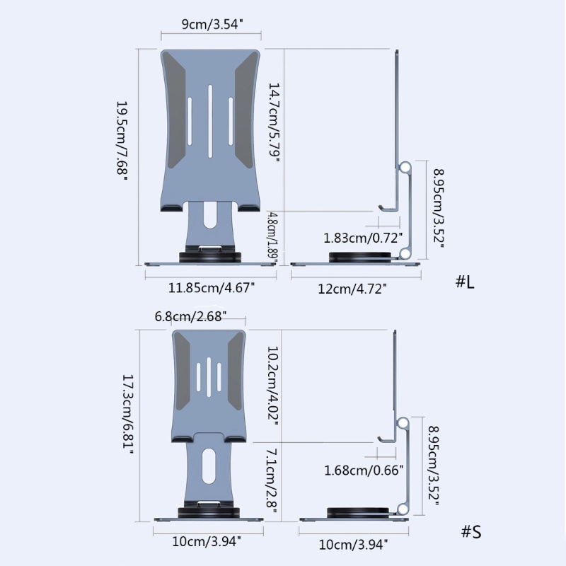 Bt Stand Holderdudukan Ponseltablet Model Lipat Flexible Adjustable Untuk Meja