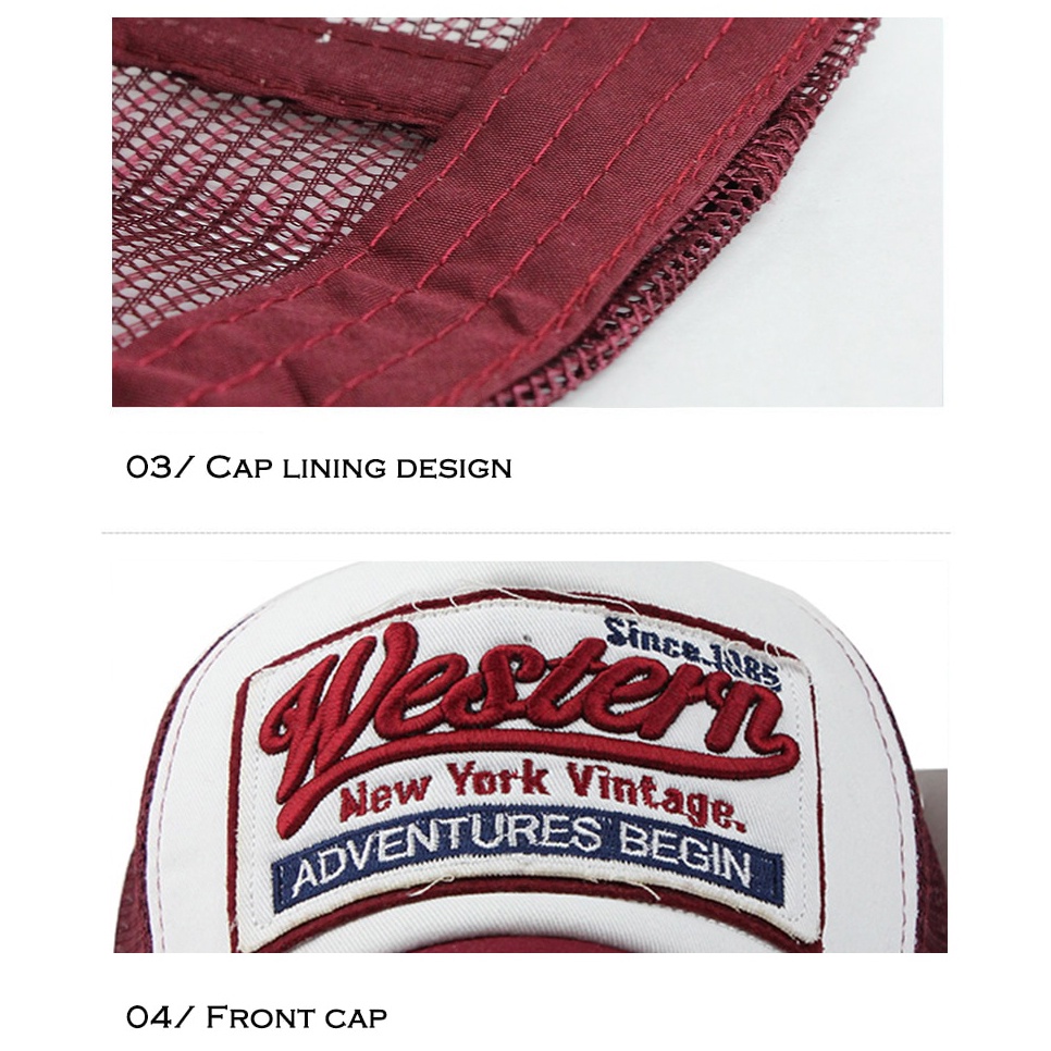 FLB Topi Trucker Mesh Model Western New York - F207 - Red