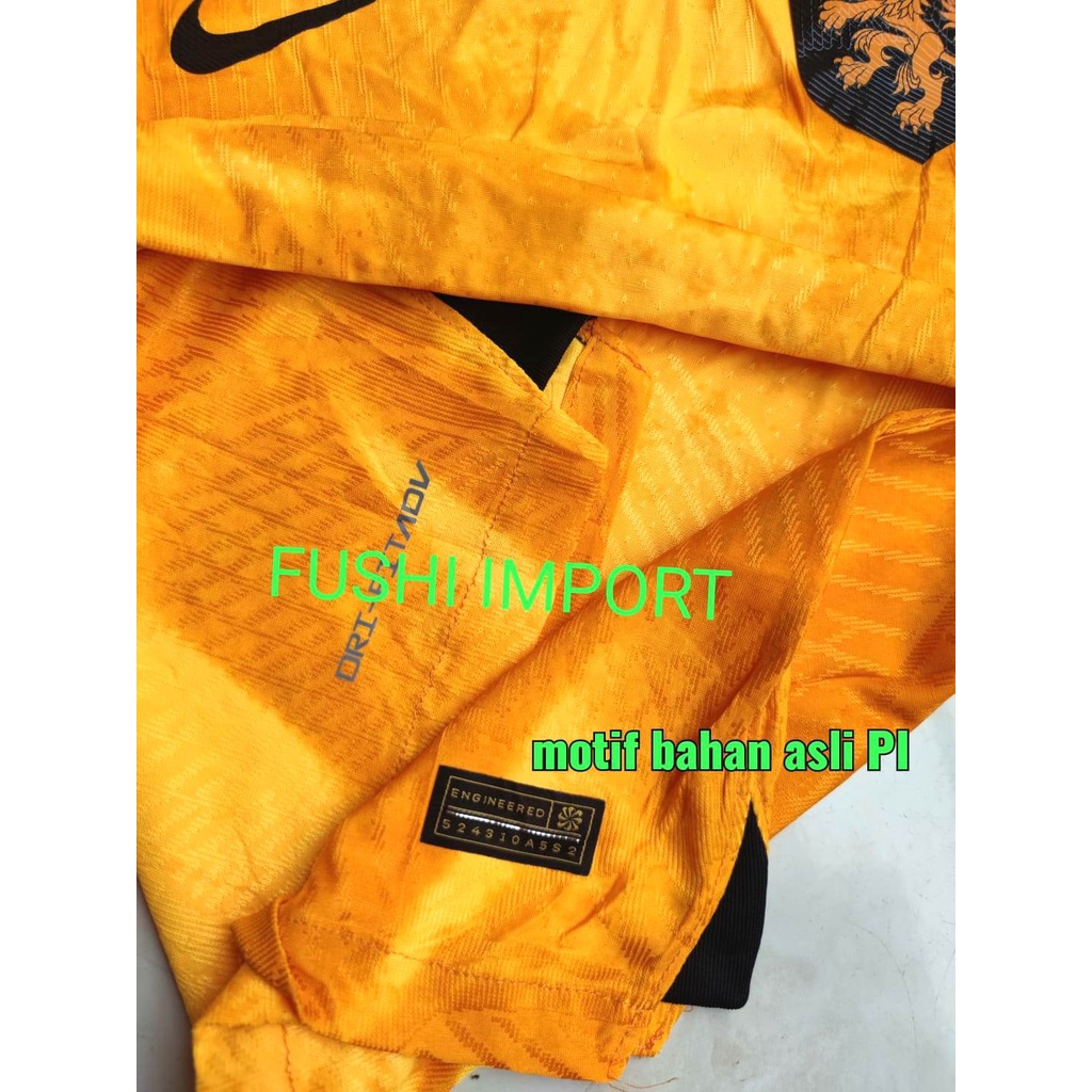 Player Issue | Jersey Baju Bola Belanda Home World Cup Piala Dunia 2022 Drifit Adv Vaporknit