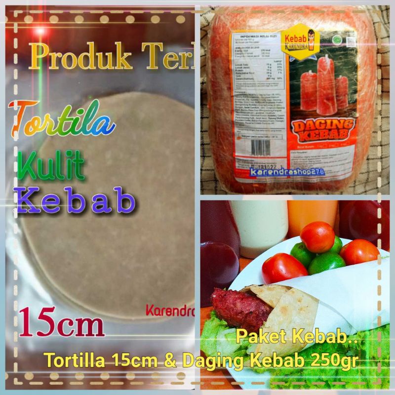 

Paket Kebab Karendra Tortilla 15cm 10 lembar + Daging Kebab Sapi 250gr