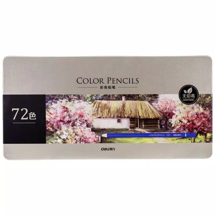 

Deli High-grade Oil Pencil Color Pensil Warna Minyak 72 Warna 6567