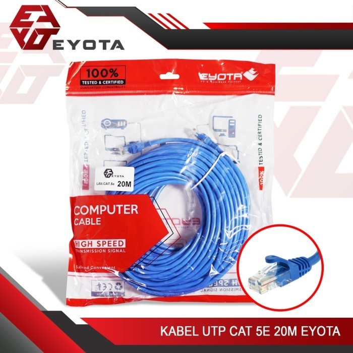 Eyota Kabel Lan Cat 5e/Kabel UTP Cat 5e 20 Meter Original