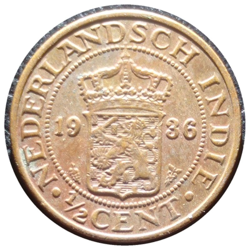 Koin Kuno 1½ cent india 1936