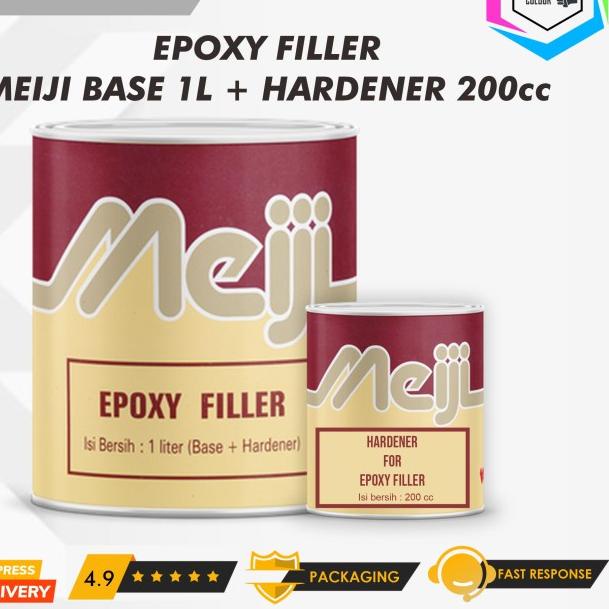 Epoxy Filler / Cat Dasar MEIJI Filler 1kg + Hardener - Abu-abu