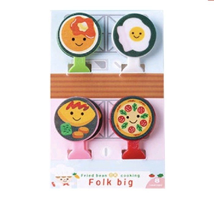 8pcs Tusuk buah Kue Bento Food Pick Motif PIZZA Tusukan Bento Grosir