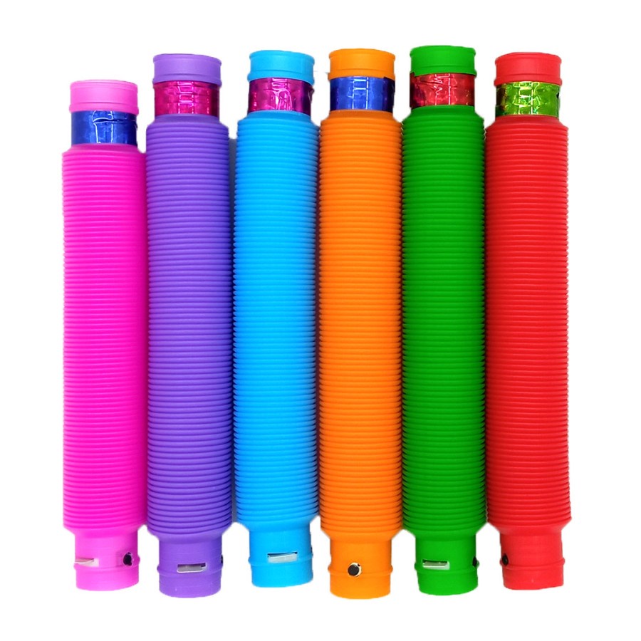 Light Up Pop Tubes Pipes LED Stick Pipa Selang Mainan Anak