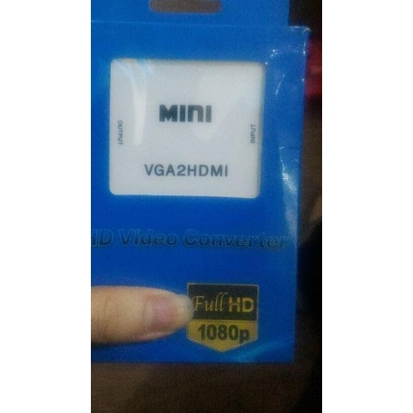 CONVERTER VGA KE HDMI KABEL LAPTOP TO TV FULL HD KONVERTER CABLE