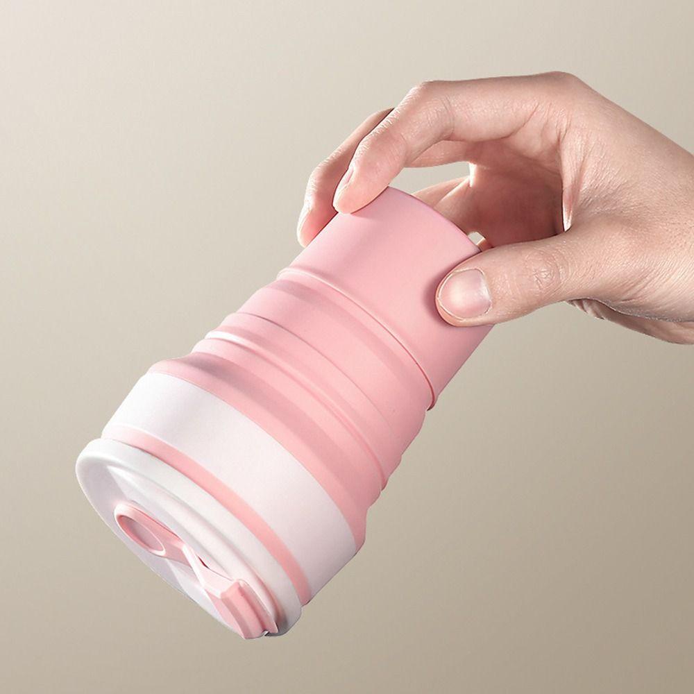 [Elegan] Cangkir Teh Outdoor 350ml Portable Silicone Collapsible Bottle