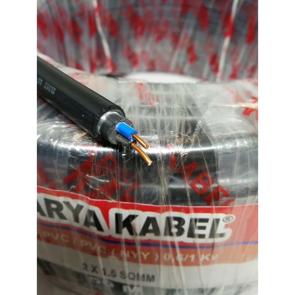 Kabel Listrik Kawat KARYA NYY 2x1,5 2x1.5 50meter (50m)