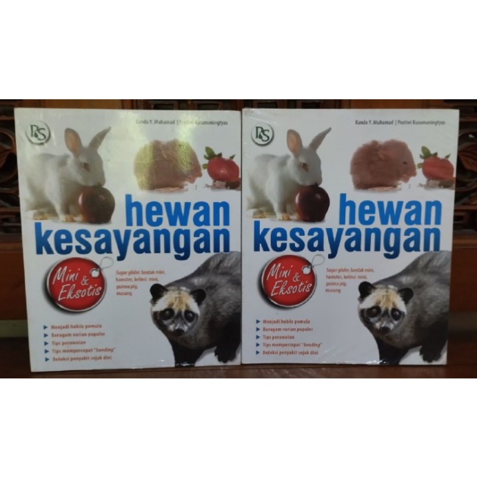 Buku HEWAN KESAYANGAN MINI & EKSOTIS: Landak Mini, Sugar Glider, Hamster, Mini Guinea Pig, Musang.