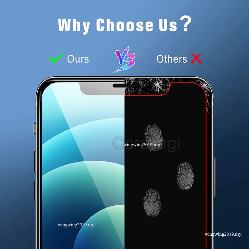 2pcs Pelindung Layar Tempered Glass HD Transparan Untuk Apple iphone 12 11 Pro MAX XR X XS MAX