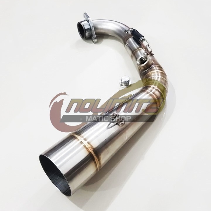 Header Pipa Knalpot Stainless Lubang Oxygen Sensor Akrapovic XMAX