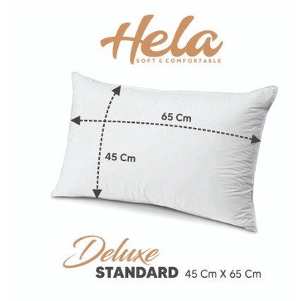 BANTAL TIDUR HELA DELUXE QUEEN MICROFIBER STANDARD 45X65 CM [SWEETSPACE]