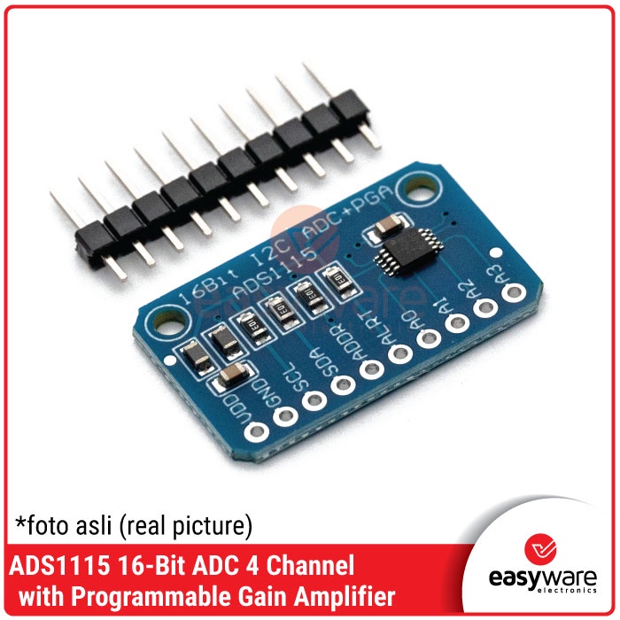 ADS1115 16 BIT I2C ADC 4 CHANNEL ANALOG TO DIGITAL MODULE