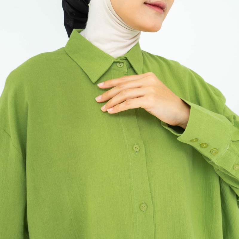 Jema Shirt / Kemeja Oversize Wanita / Kemeja Linen Premium