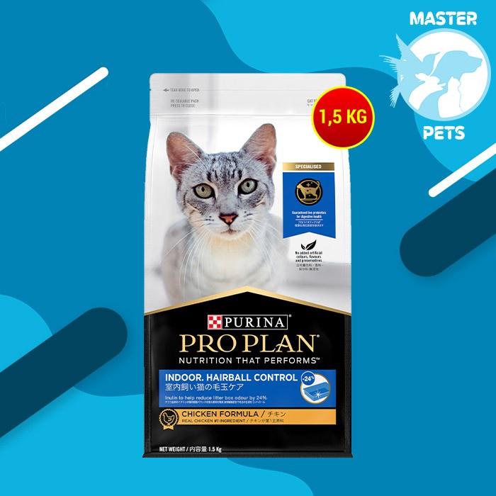 Pro Plan Adult Housecat Indoor Chicken 1,5 Kg / Makanan Kucing Proplan Indoor House Cat 1,5Kg