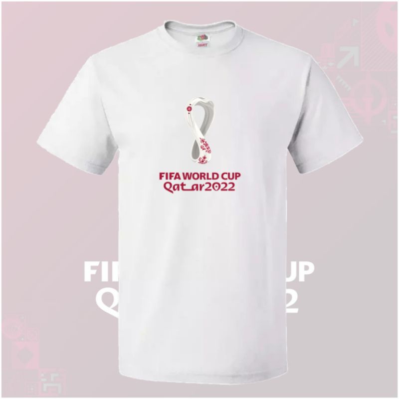 Baju Kaos Piala Dunia World Cup 2022 Qatar Logo