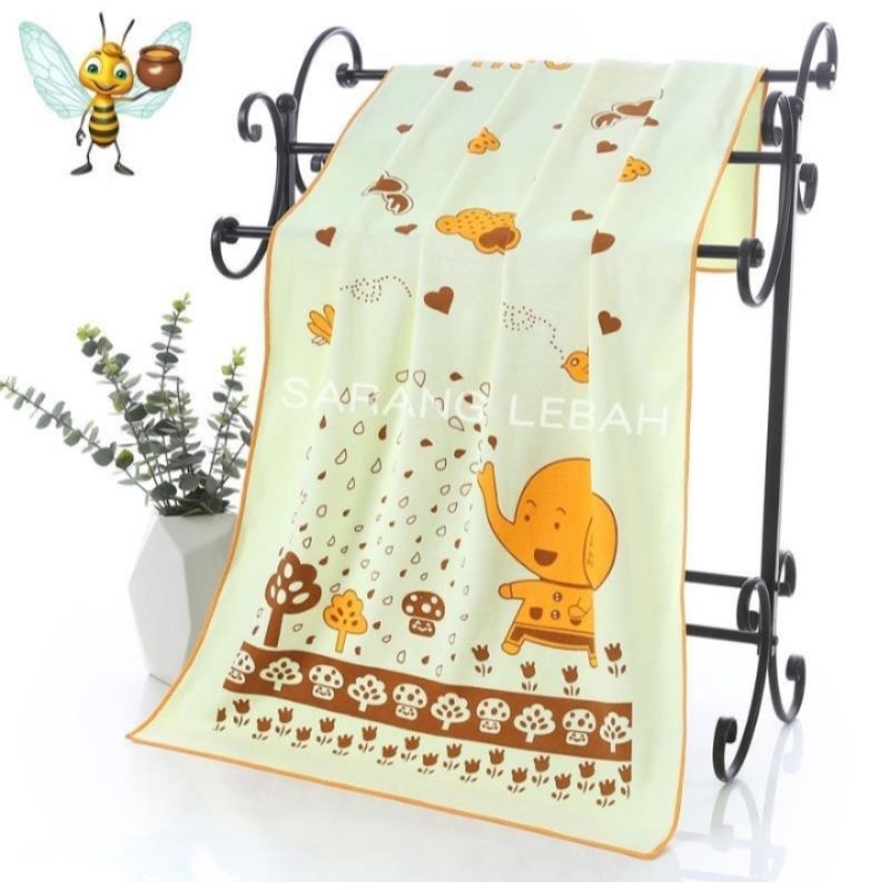 handuk baby lembut jumbo tebal merek sarang lebah 60*120 halus