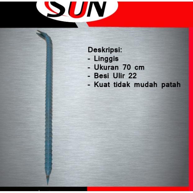 Linggis Besar 70 cm pencabut paku besi ulir 22