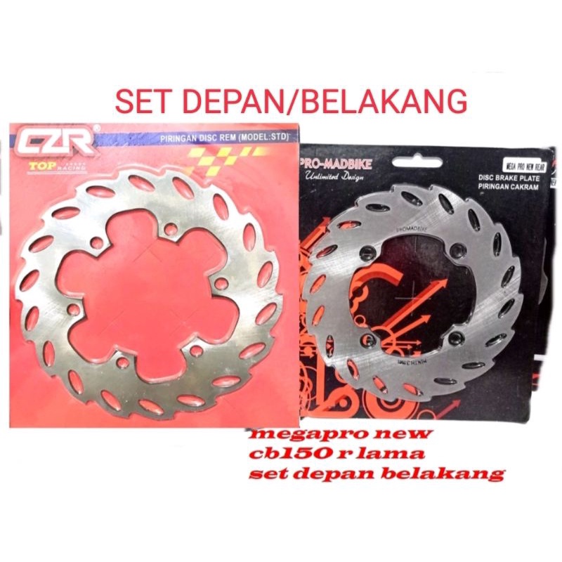 DISC CAKRAM SET DEPAN/BELAKANG MEGAPRO NEW / CB150 R OLD / TIGER OLD ALL VERZA MEGAPRO MONO