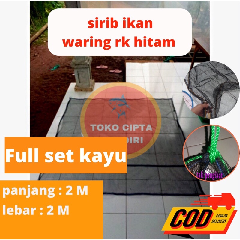 anco ikan sirib ikan anco ikan keci rk hitam 2x2 full set kayu