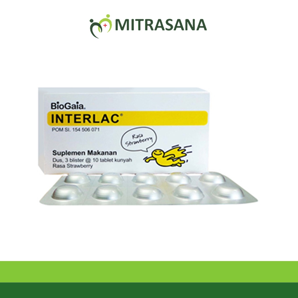 Interlac Tab Kunyah Strawberry