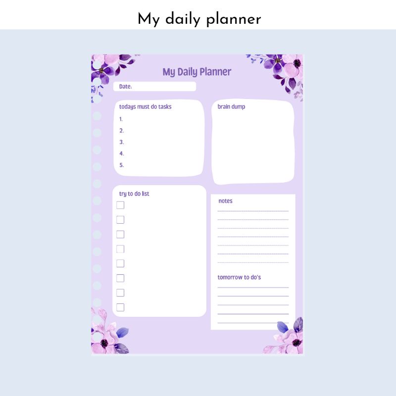 

my daily planner