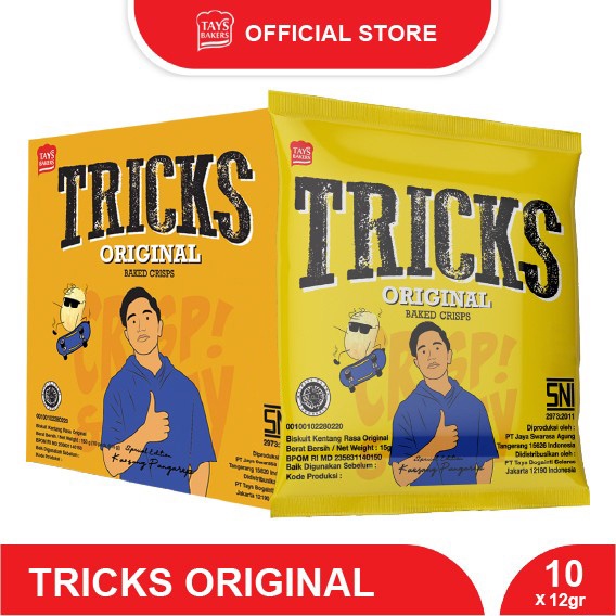 Jual Tricks Crisps 10 x 12g (All variant) – Potato Baked Crisps ...