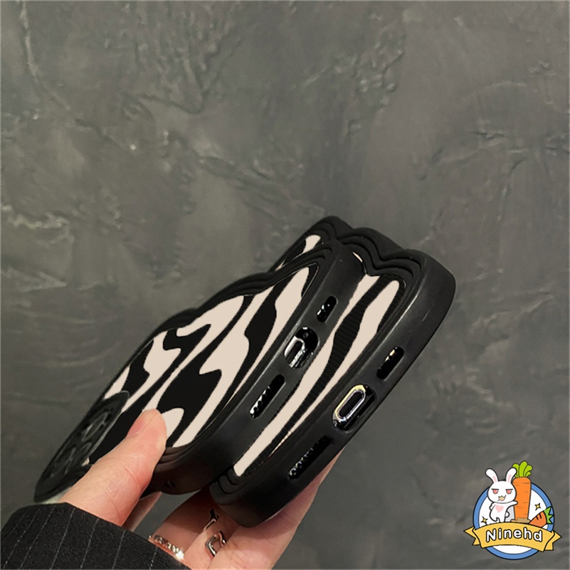 Casing Samsung A14 A04e A04s A04 A03s A03 A13 A12 A22 A32 A54 A33 A53 A73 A23 M23 A52s A52 A72 A71 A51 A31 A02s A21s A34 A54 A50 A50s A30s A30 A20 A11 A10 M11 S21 FE S22 Ultra Motif Zebra Pattern Phone Case Wavy Edge Shockproof Soft Case Protective Cover