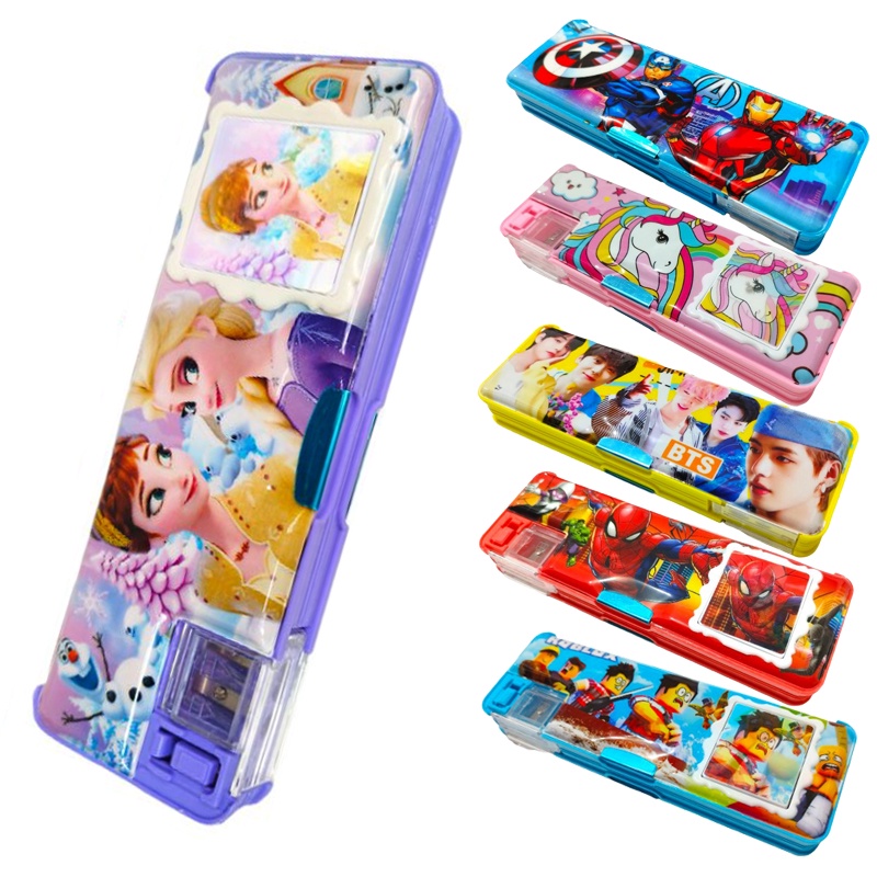 

Tempat Pensil Kalkulator Serutan Kotak Pen Gambar Frozen BTS Unicorn Avengers Spiderman Dll