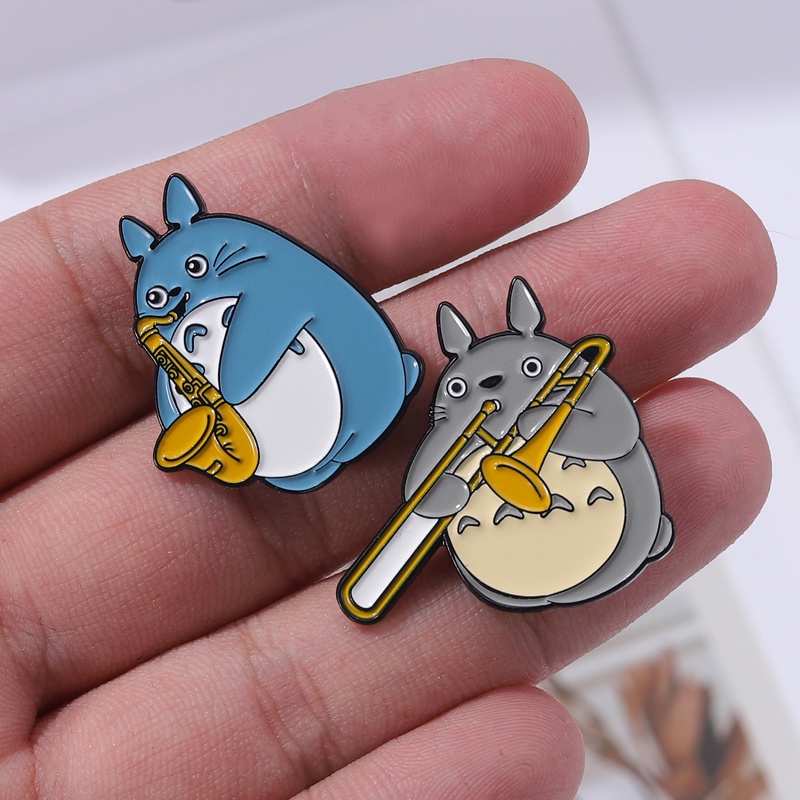 Bros Pin Enamel Desain Kartun Anime Totoro Untuk Anak