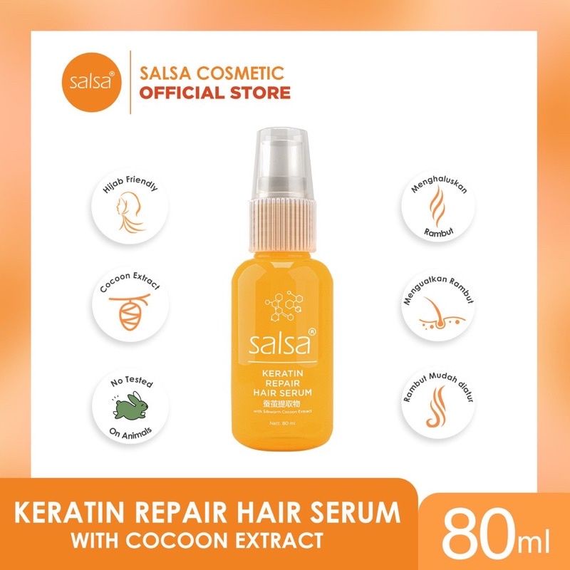 Salsa Hair Serum Rose Spray | Keratin Repair | Growth | Serum Rambut | Salsa Hair Serum All Series