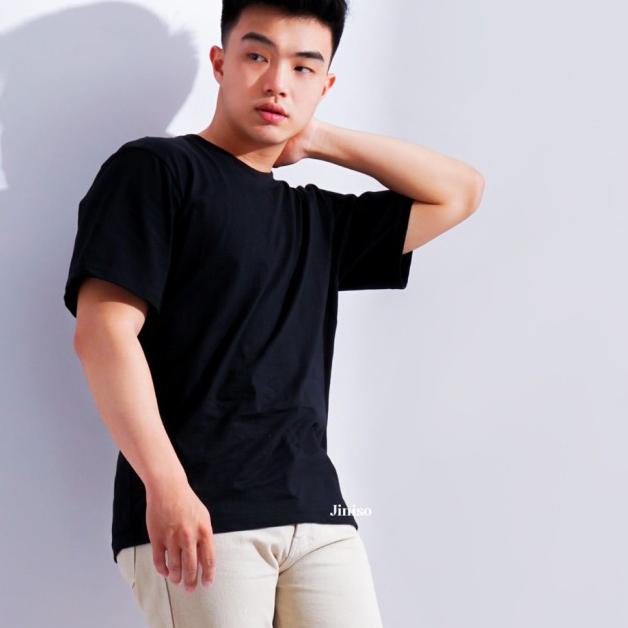 JINISO T-Shirt Oversize Tee | Kaos Pria - KHAKI, M