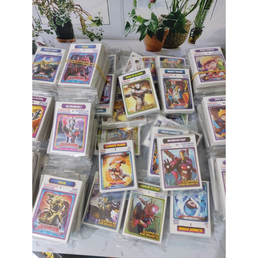 12 PAK KARTU KWARTET (1 PAK ISI 32 LEMBAR) / MAINAN JADUL / KARTU VIRAL / TRADING CARD GAME / KARTU 