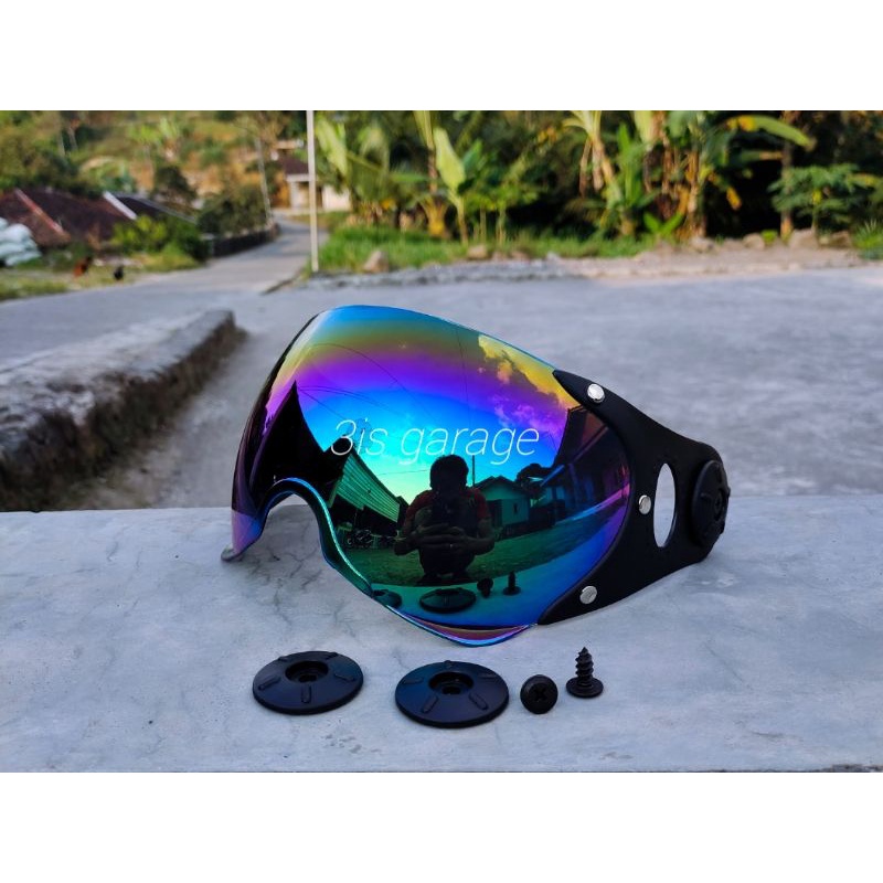 KACA HELM PILOT CAKIL RETRO KLASIK FULL FACE