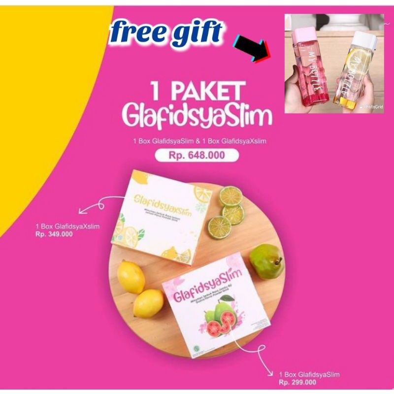 Paket Glafidsya Slim dan Glafidsya Xslim Free Gift
