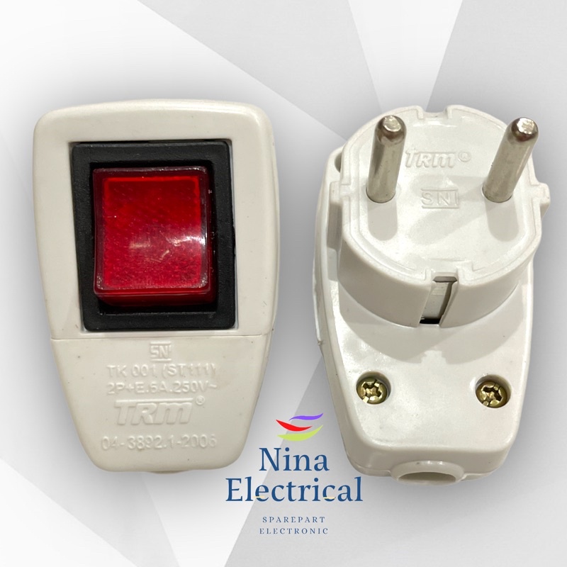 KEPALA STEKER ON OFF COLOKAN LENGKAP DENGAN SAKLAR + SWITCH TRM