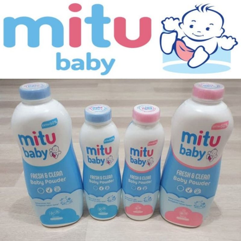 Mitu Baby Powder 50gr, 100gr, 200gr (Floral/Clasic)