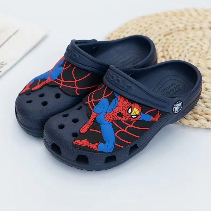 Crocs Spiderman Sandal Anak Laki Laki Sepatu Clog Karakter Sendal Karet Kodok Baim
