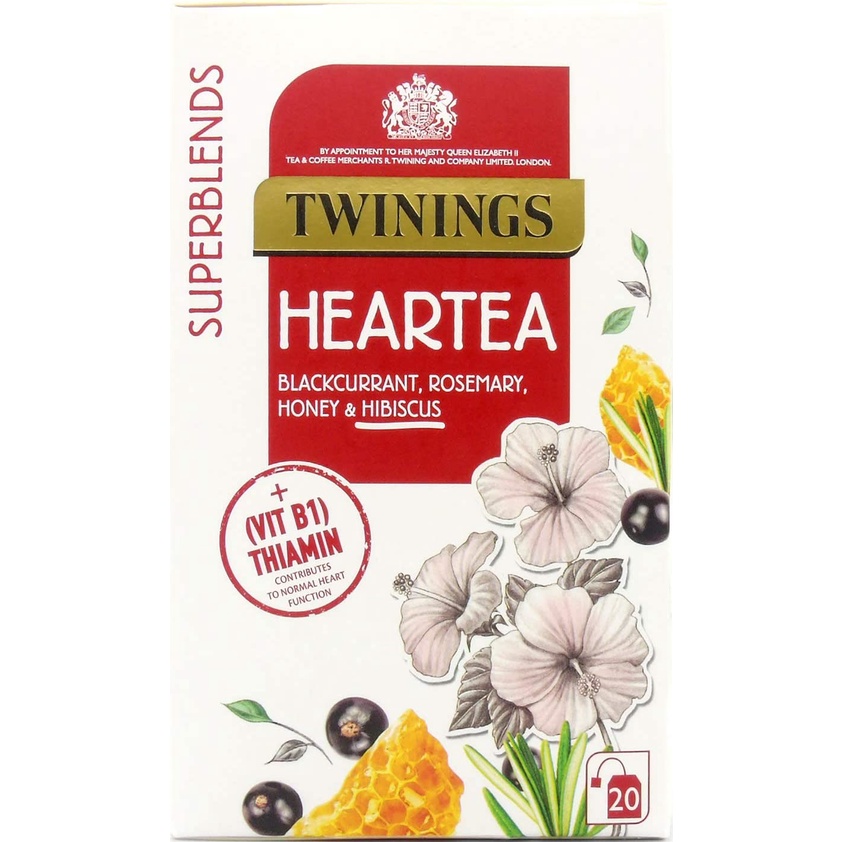 

Twinings Superblends Heartea Blackcurrant Rosemary Honey 20 x 2 Gram