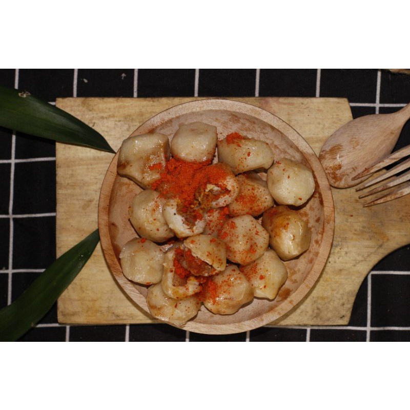 

Cimol ayam suwir