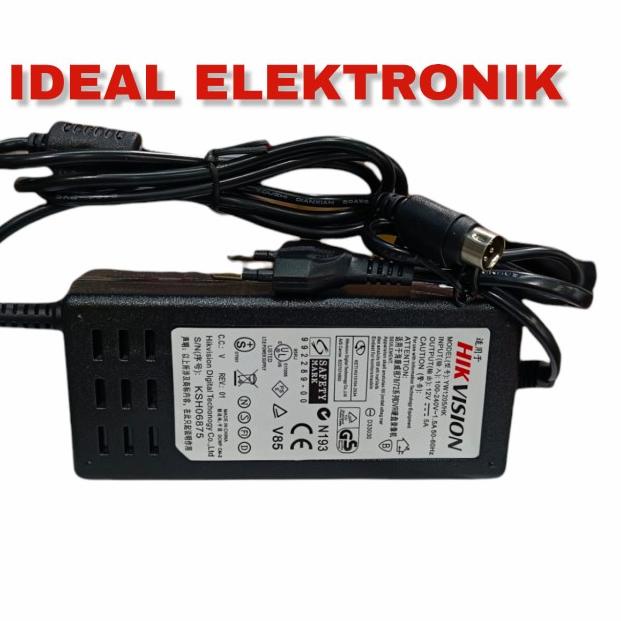 Adaptor hikvision 12V 5A 4 pin DVR Adaptor NVR CCTV Adaptor HIKVISION