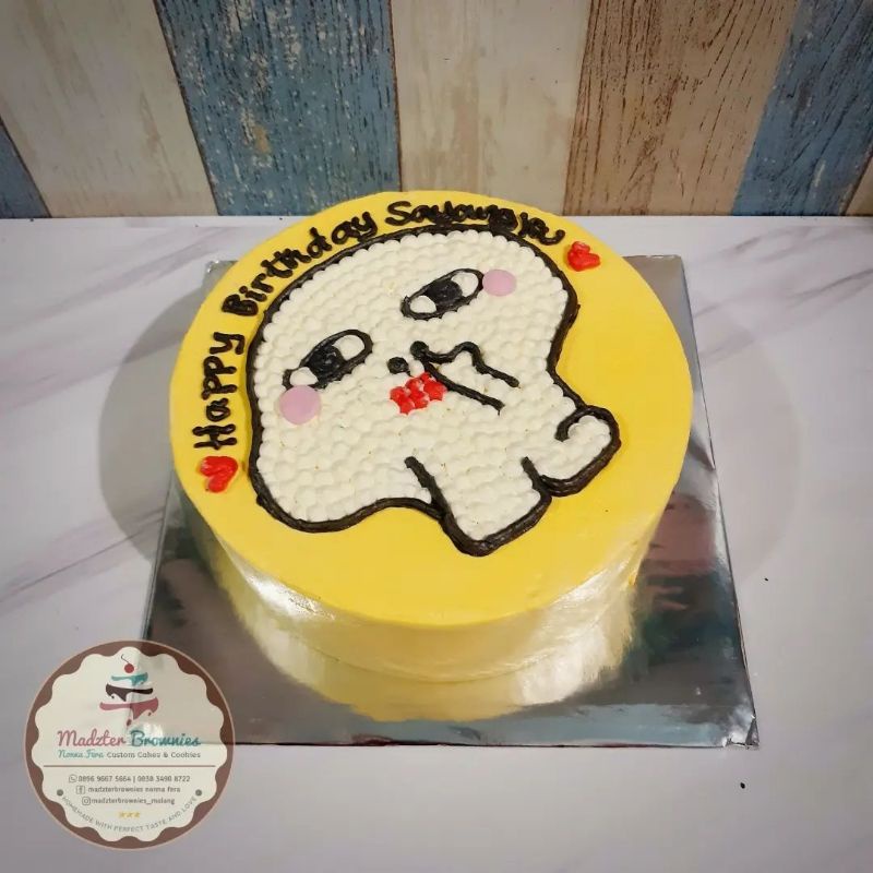kue ulang tahun simple / tart brownies / kue ulang tahun karakter / korean style cake