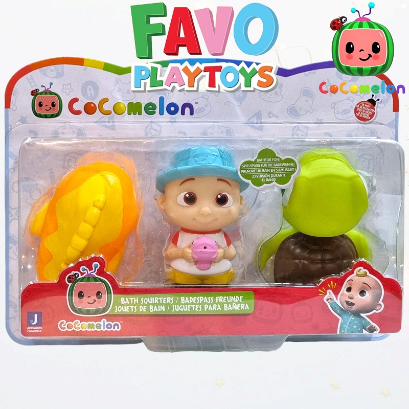 CoComelon JJ Bath Squirters - Mainan Mandi Anak - Jazwares Original