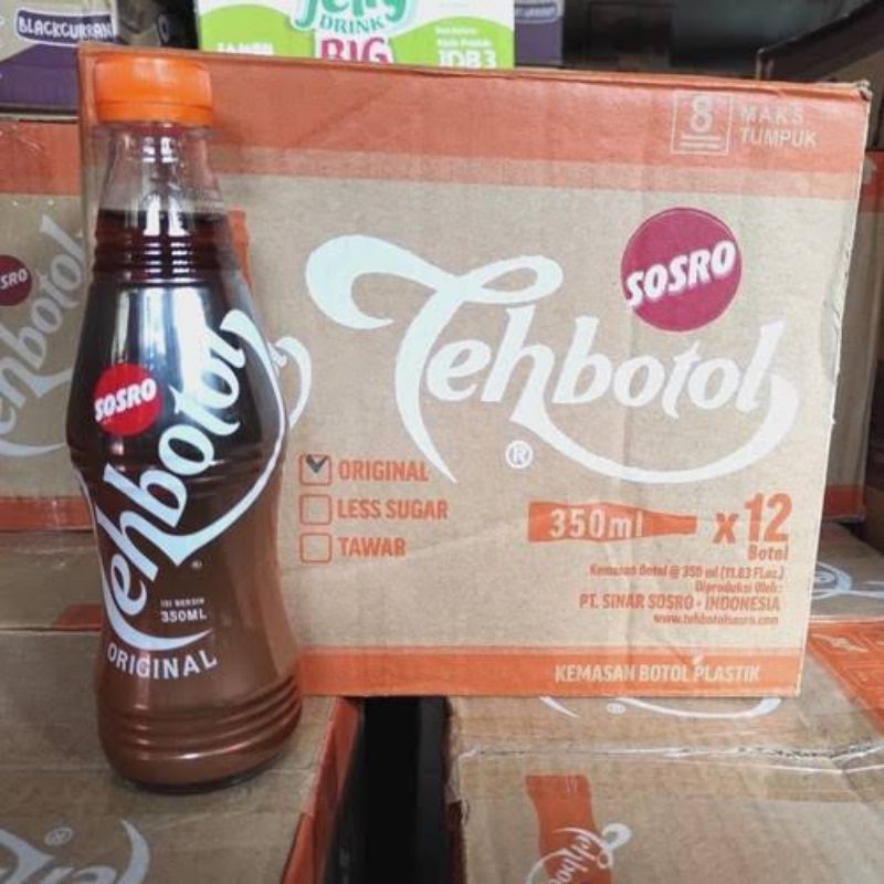 

Teh Botol Sosro air teh asli 350ml (1 pack =12botol ) GOJEK /GRAB ONLY